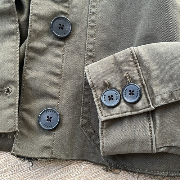 Frame denim jacket size XS Olive Green.Cropped.New w/o Tags.Women’s Jean Jackets - Picture 2 of 5